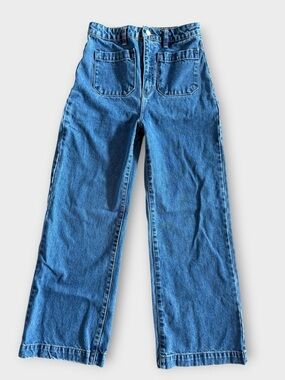 ROLLA'S High-Rise Wide Leg Jeans - Blue Denim